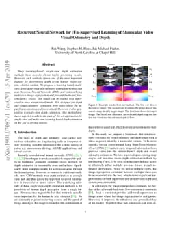 Recurrent Neural Network for (Un-)supervised Learning of Monocular
  VideoVisual Odometry and Depth