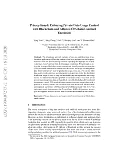 PrivacyGuard: Enforcing Private Data Usage Control with Blockchain and
  Attested Off-chain Contract Execution