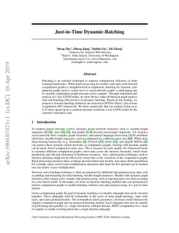 Just-in-Time Dynamic-Batching