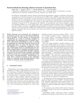 Kernel methods for detecting coherent structures in dynamical data