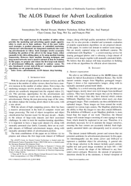 The ALOS Dataset for Advert Localization in Outdoor Scenes
