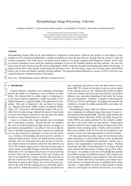 Histopathologic Image Processing: A Review
