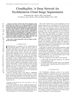 CloudSegNet: A Deep Network for Nychthemeron Cloud Image Segmentation