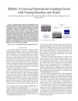 DENet: A Universal Network for Counting Crowd with Varying Densities and
  Scales