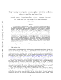 Deep learning investigation for chess player attention prediction using
  eye-tracking and game data