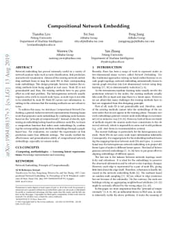 Compositional Network Embedding