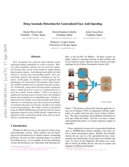 Deep Anomaly Detection for Generalized Face Anti-Spoofing
