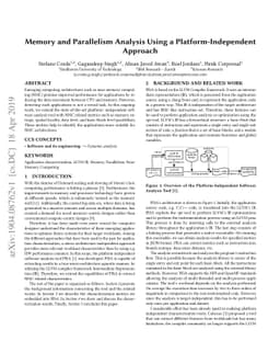 Memory and Parallelism Analysis Using a Platform-Independent Approach