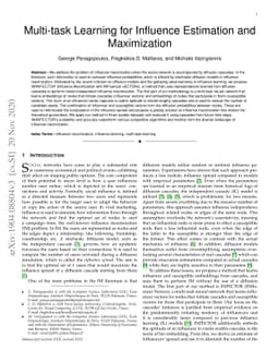 Multi-task Learning for Influence Estimation and Maximization