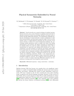 Physical Symmetries Embedded in Neural Networks