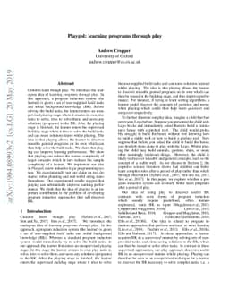 Playgol: learning programs through play