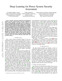 Deep Learning for Power System Security Assessment