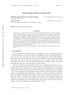 Data Augmentation Using GANs