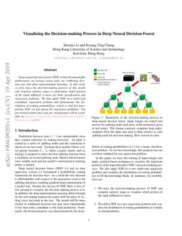 Visualizing the decision-making process in deep neural decision forest