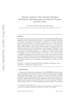 Runtime Analysis of the Univariate Marginal Distribution Algorithm under
  Low Selective Pressure and Prior Noise