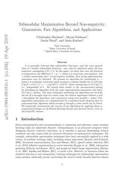 Submodular Maximization Beyond Non-negativity: Guarantees, Fast
  Algorithms, and Applications