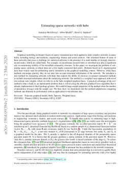 Estimating Sparse Networks with Hubs