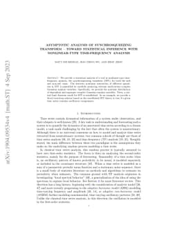 Asymptotic analysis of synchrosqueezing transform -- toward statistical
  inference with nonlinear-type time-frequency analysis