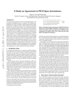 A Study on Agreement in PICO Span Annotations