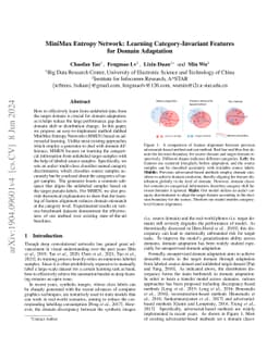 MiniMax Entropy Network: Learning Category-Invariant Features for Domain
  Adaptation