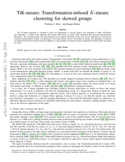 TiK-means: $K$-means clustering for skewed groups