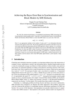 Achieving the Bayes Error Rate in Synchronization and Block Models by
  SDP, Robustly