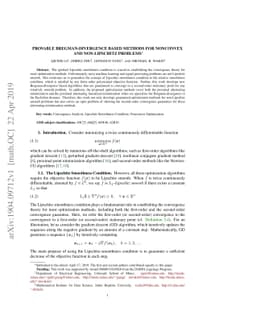Provable Bregman-divergence based Methods for Nonconvex and
  Non-Lipschitz Problems