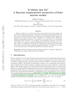 Is infinity that far? A Bayesian nonparametric perspective of finite
  mixture models