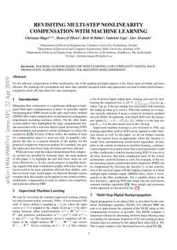 Revisiting Multi-Step Nonlinearity Compensation with Machine Learning