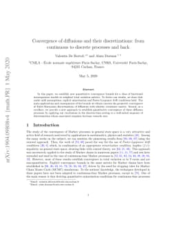 Convergence of diffusions and their discretizations: from continuous to
  discrete processes and back