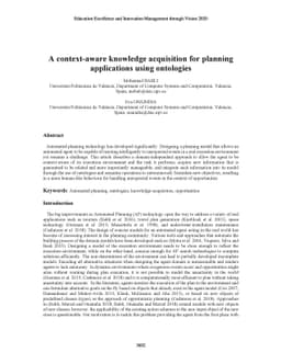 A context-aware knowledge acquisition for planning applications using
  ontologies