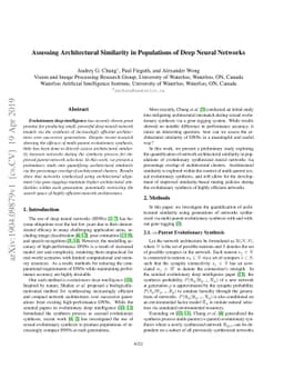 Assessing Architectural Similarity in Populations of Deep Neural
  Networks