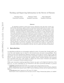 Tracking and Improving Information in the Service of Fairness
