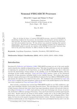 Seasonal FIEGARCH Processes