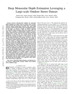 A Large RGB-D Dataset for Semi-supervised Monocular Depth Estimation