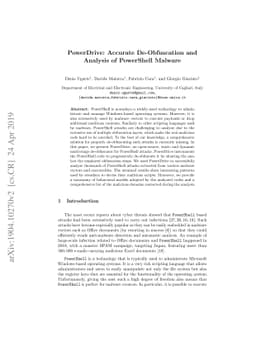 PowerDrive: Accurate De-Obfuscation and Analysis of PowerShell Malware
