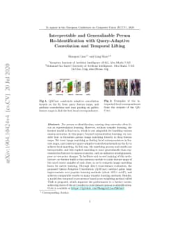 Interpretable and Generalizable Person Re-Identification with
  Query-Adaptive Convolution and Temporal Lifting