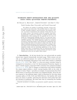Baseline Drift Estimation for Air Quality Data Using Quantile Trend
  Filtering