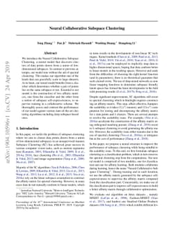 Neural Collaborative Subspace Clustering