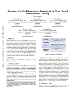 Baconian: A Unified Open-source Framework for Model-Based Reinforcement
  Learning