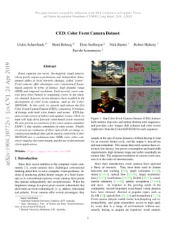CED: Color Event Camera Dataset