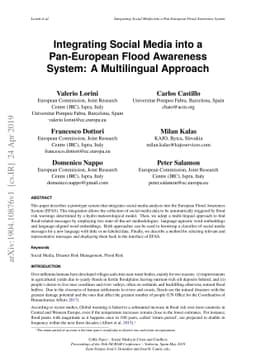 Integrating Social Media into a Pan-European Flood Awareness System: A
  Multilingual Approach