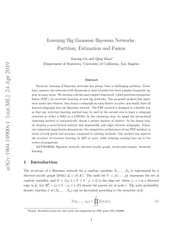 Learning big Gaussian Bayesian networks: partition, estimation, and
  fusion