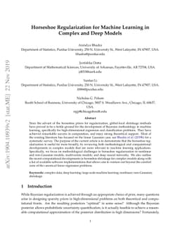 Horseshoe Regularization for Machine Learning in Complex and Deep Models