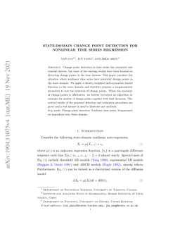 State-domain Change Point Detection for Nonlinear Time Series Regression