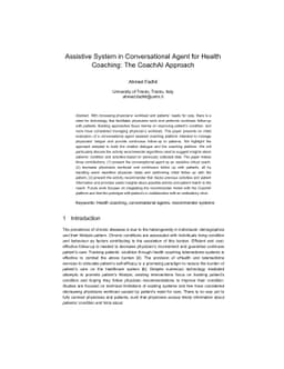 Assistive System in Conversational Agent for Health Coaching: The
  CoachAI Approach