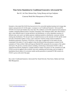 Time Series Simulation by Conditional Generative Adversarial Net