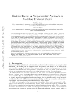 Decision Forest: A Nonparametric Approach to Modeling Irrational Choice