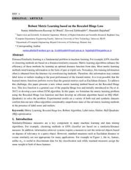 Robust Metric Learning based on the Rescaled Hinge Loss