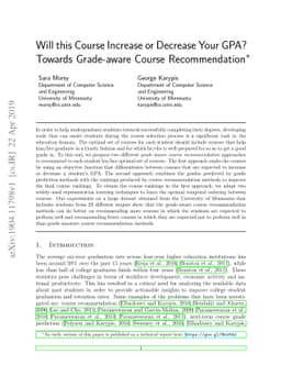 Will this Course Increase or Decrease Your GPA? Towards Grade-aware
  Course Recommendation